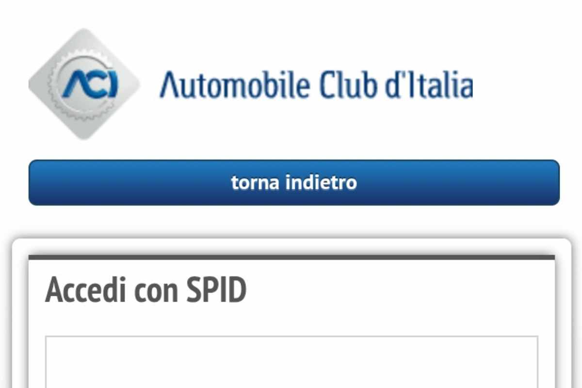 homepage sito aci per pagamento online