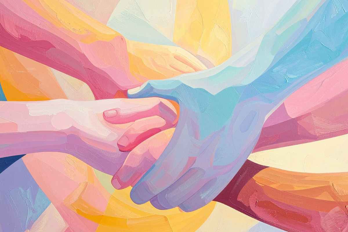 immagine grafica di man che si stringono