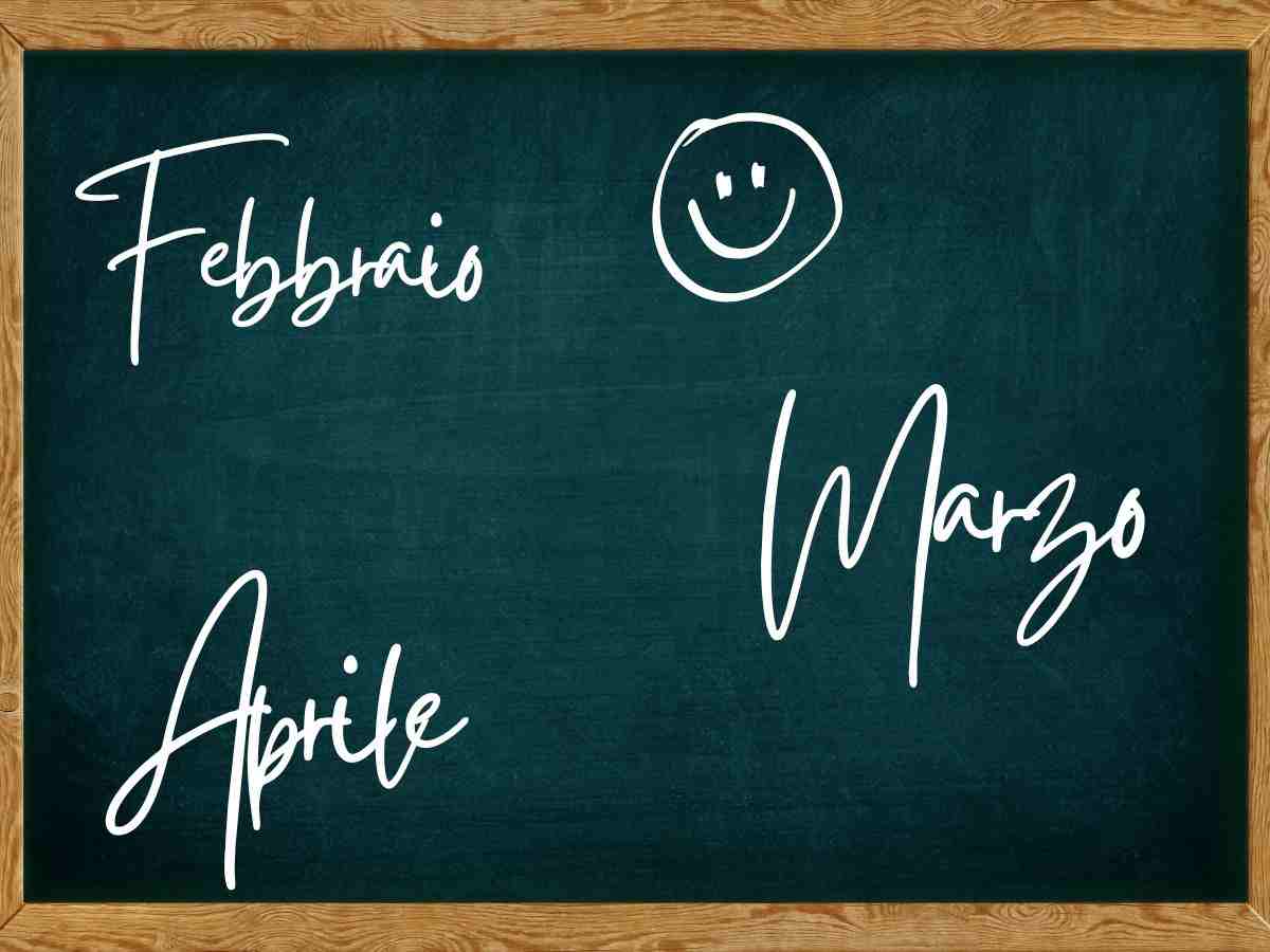 scritte febbraio marzo aprile