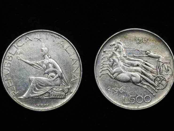 moneta da 500 lire fronte retro